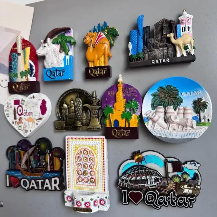 Aimants pour réfrigérateur chameau du Qatar résine scénique animal de compagnie décoration occasionnels cadeaux pour femmes et enfants