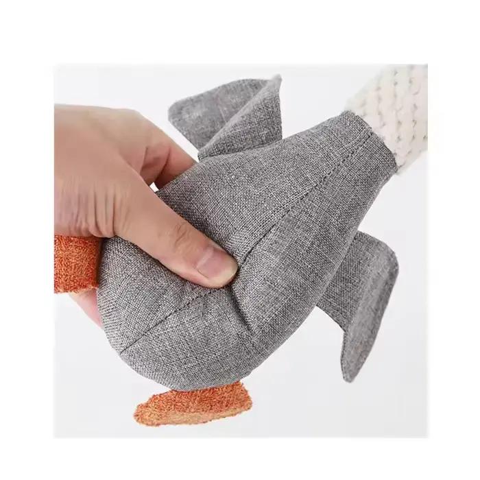 Jouet de canard en peluche en lin écologique avec couineur pour chiens et chats pour jouer et se détendre occassions spéciales