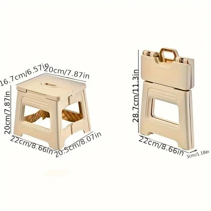 Tabouret pliant léger multi-usage, marchepied portable épaissi, bancs en plastique antidérapants pou