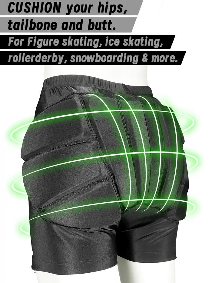 AVIVOR-Short de protection pour patinage artistique, short avec fermeture éclair latérale et rembour