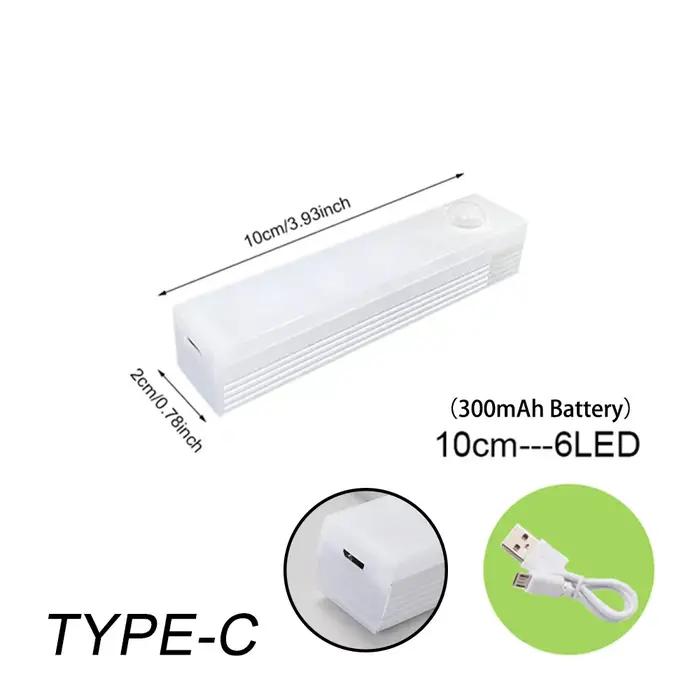 LED détecteur de mouvement lumière sans fil LED veilleuse Type C