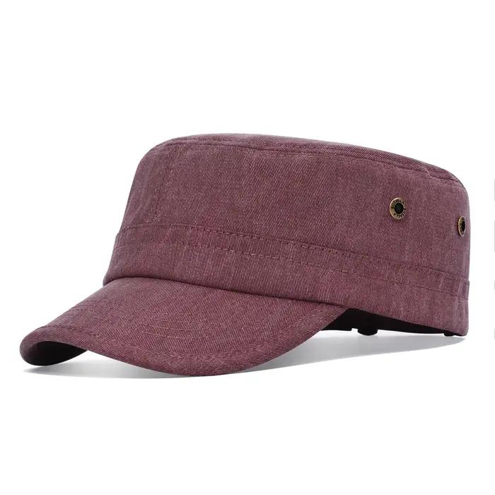 Casquette militaire en sergé de coton pour hommes et femmes