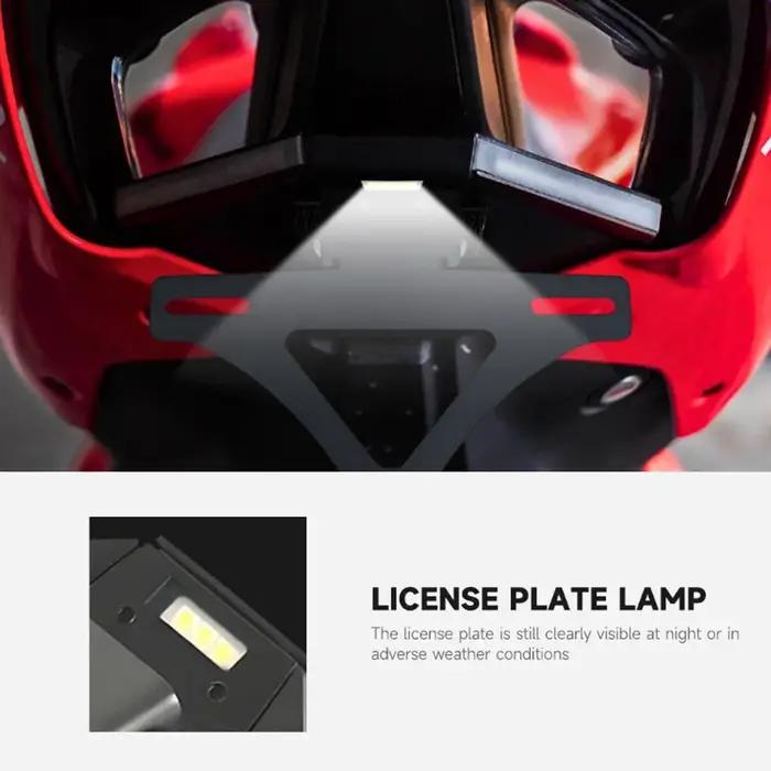 Support de plaque d'immatriculation en aluminium CNC pour Ducati Panigale V2 V4 V4S Streetfighter V4 V2 2018-2023 élégant et résistant aux intempéries pour motos usagées en circuit