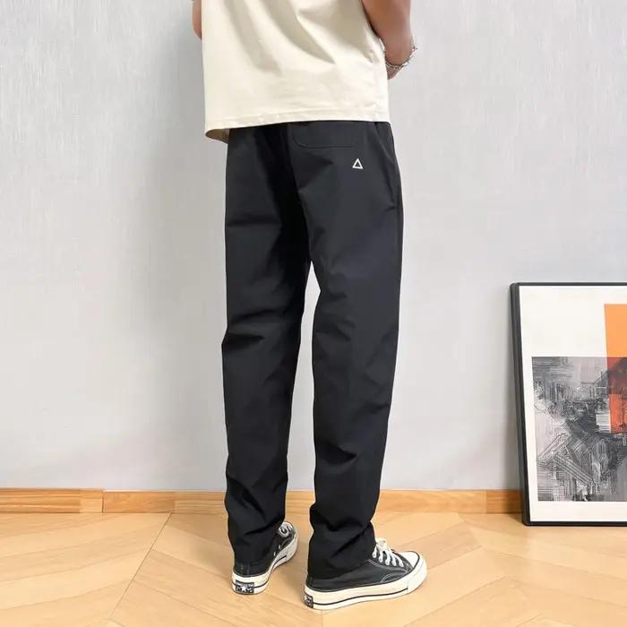 Pantalon cargo fin d été pour hommes pantalon fuselé décontracté avec poches zippées polyester pour usage quotidien et sorties estivales