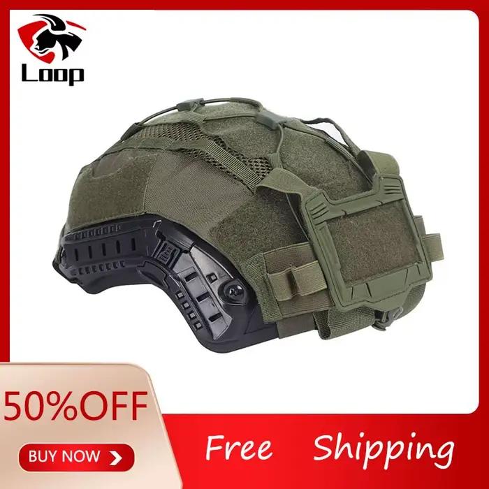 Tactical Helmet Cover For Maritime Helmet with NVG Battery Pouch Hunting Allows