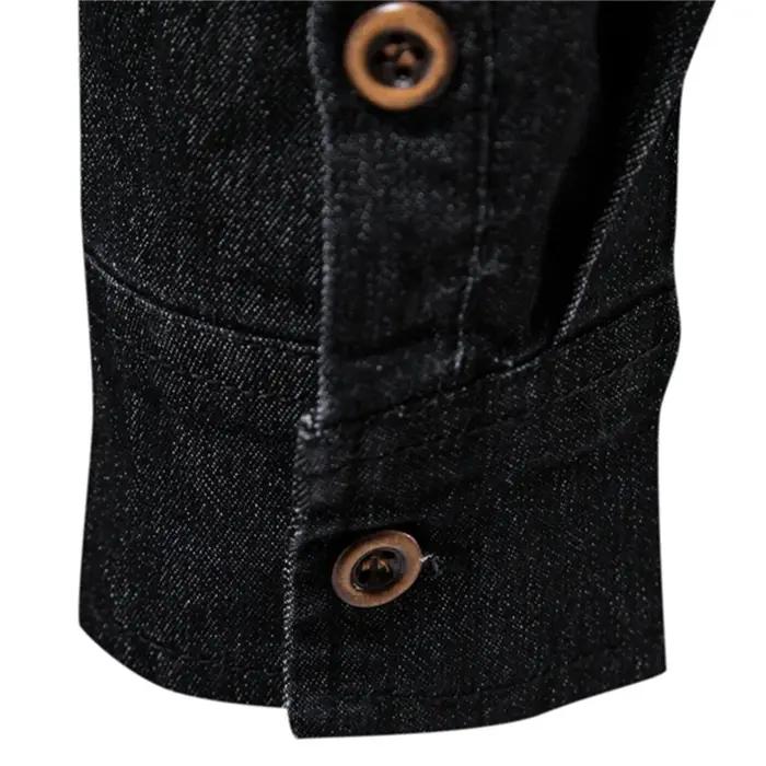 AIOPESON marque élastique coton Denim chemise hommes à manches longues qualité Cowboy chemises pour hommes décontracté mince Fit hommes vêtements de créateur