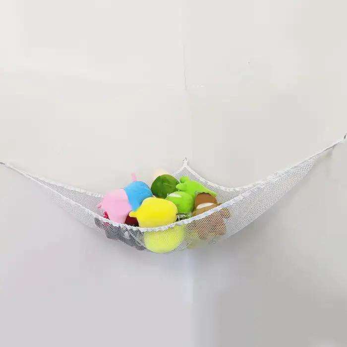 Filet en maille pour jouet, hamac d'angle, animaux en peluche, organisateur de rangement suspendu po