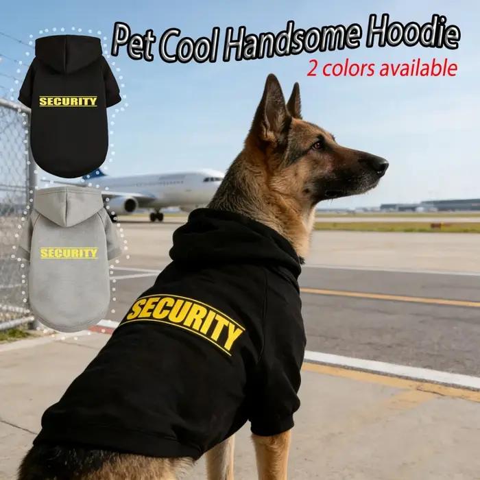 Sweat à capuche imprimé de sécurité pour beau chien