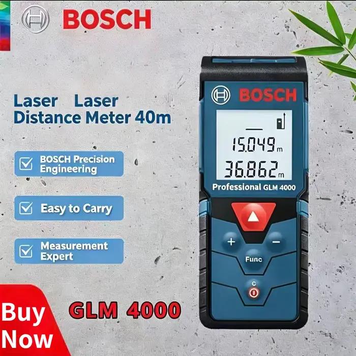 Télémètre laser Bosch GLM 4000 pour mesures précises à longue distance en bricolage et construction occasions spéciales