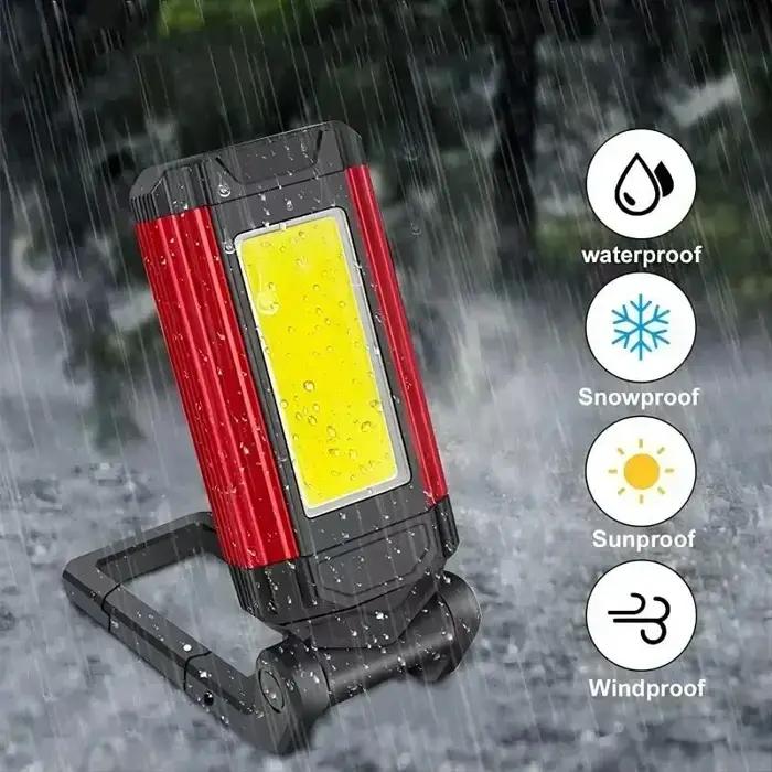 Lampe de travail magnétique COB, Rechargeable par USB, lampe de poche LED, lanterne Portable, lampe
