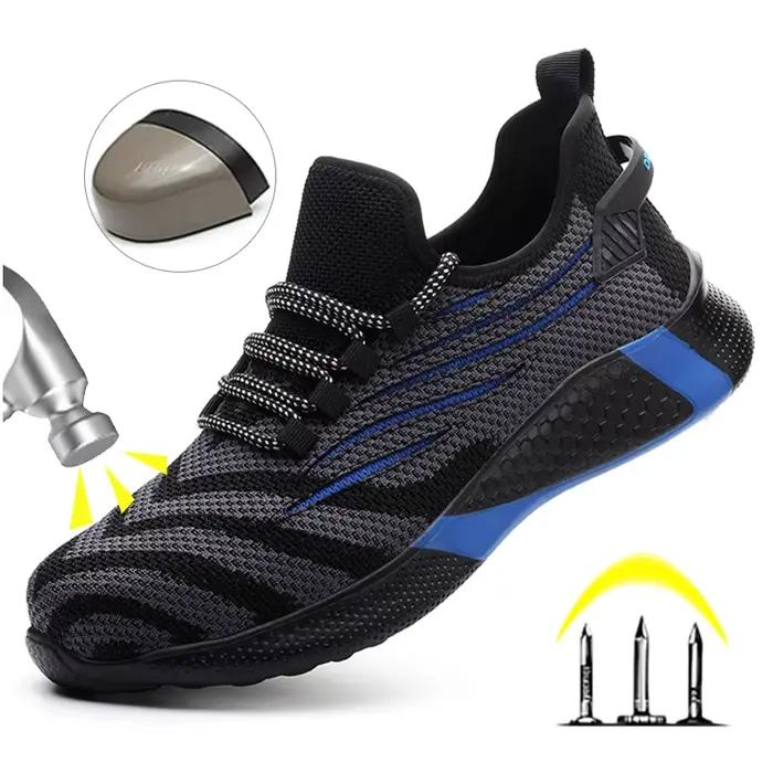 Bottes de sécurité de travail anti-perforation pour homme, chaussures légères et confortables pour le travail printemps automne