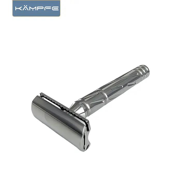 Rasoir de sécurité à double tranchant KAMPFE pour hommes, rasoir de précision en acier inoxydable fa