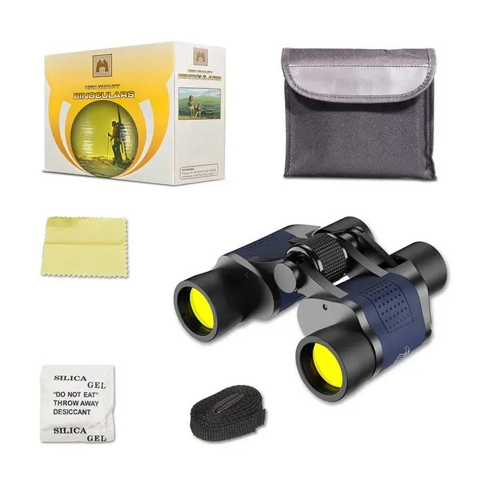 Jumelles haute puissance 60x60 avec vision nocturne BAK4 - Portée 3000m pour chasse camping aventures outdoor