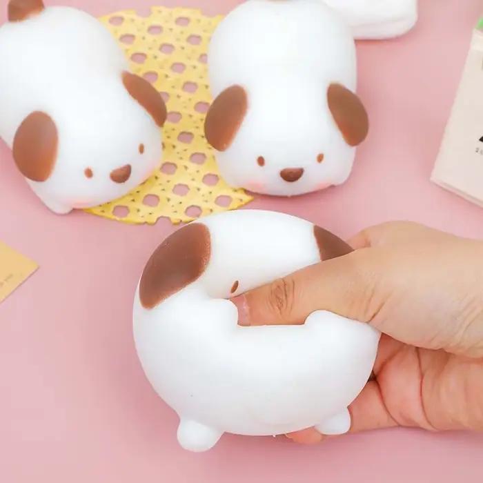 Joli cochon rose, chien blanc, animaux mignons, anti-stress, dessin animé, relaxation, soulagement de l'anxiété, décoration DIY, cadeau, accessoires DIY