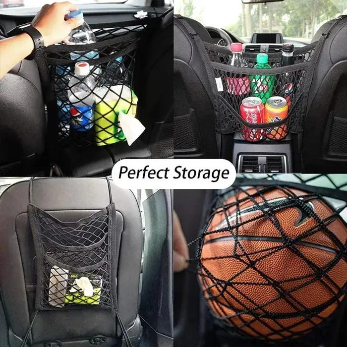 Filet de Protection d'isolation pour siège arrière de chien, clôture de voiture, filet de séparation de stockage élastique, Rail de sécurité, fournitures pour animaux de compagnie, accessoires automob