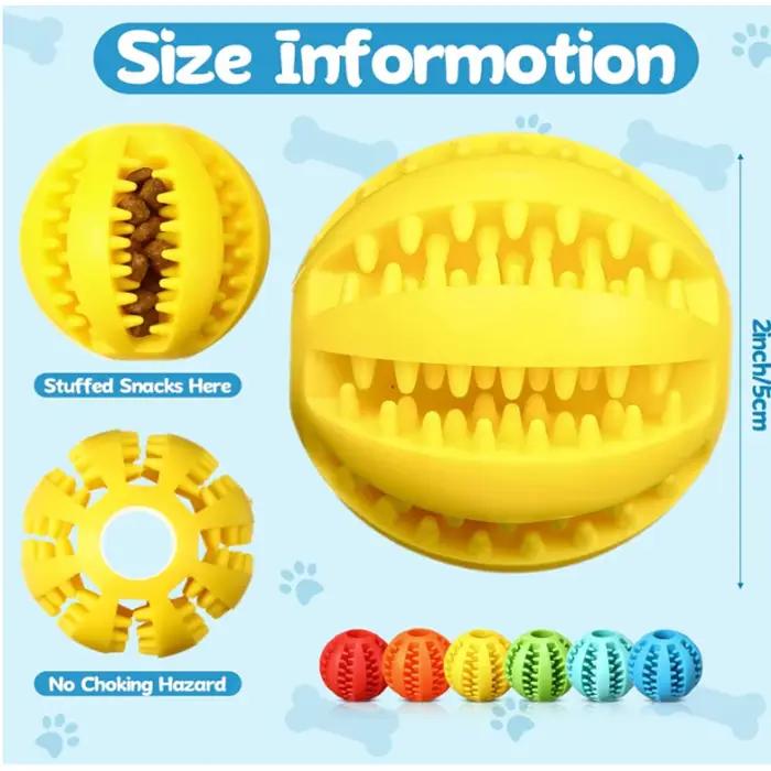 Balle à friandises interactive pour chien