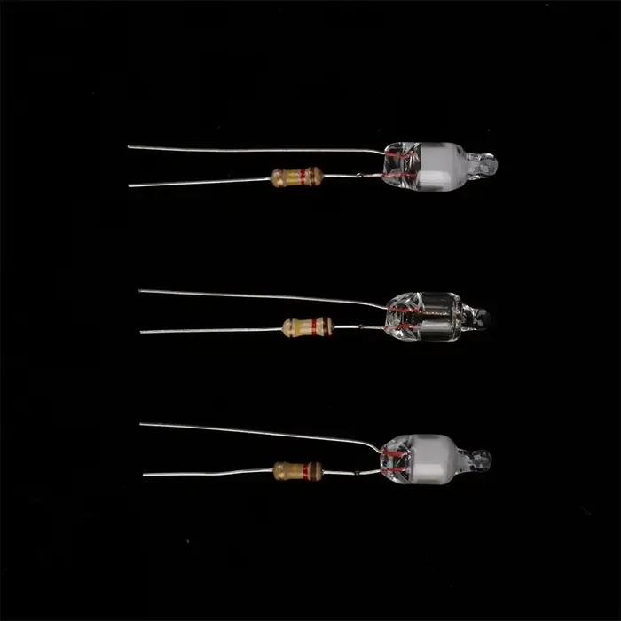 10 pièces indicateur néon vert rouge bleu signes 6mm lampe au néon lueur 2 fil de cuivre 6X13mm ampo
