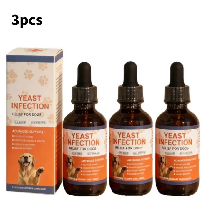Complément liquide en gouttes pour le soulagement des infections à levures chez le chien