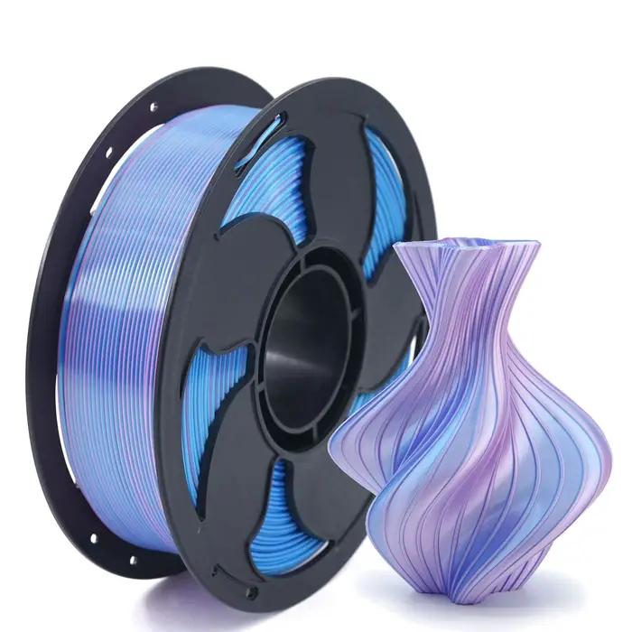 Filament d'impression 3D en PLA métallique, coloré et scintillant, pour modèles et accessoires, fini