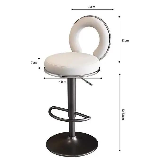 Tabouret haut nordique en métal moderne, chaises de bar de luxe, meubles de restaurant, salon