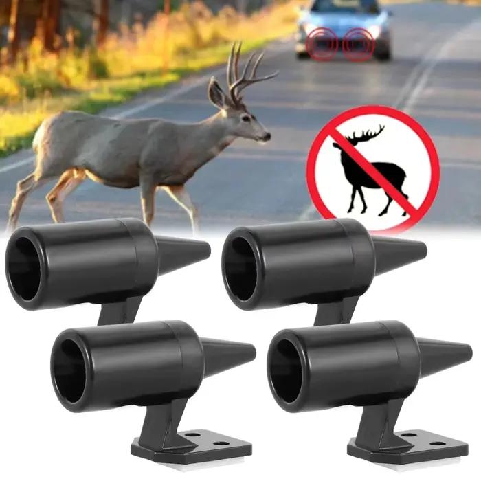 Répulsif ultrasonique cerf pour voiture - Alarme de sécurité routière avec sifflet à vent