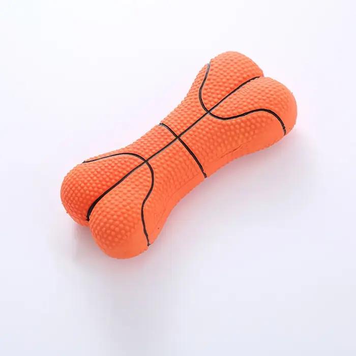 Ensemble de jouets pour chiens : os grinçant et basket-ball