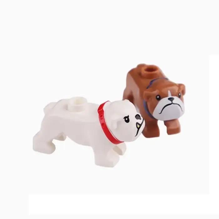 Blocs de construction bouledogue français, Mini figurines d'action, jouets en briques