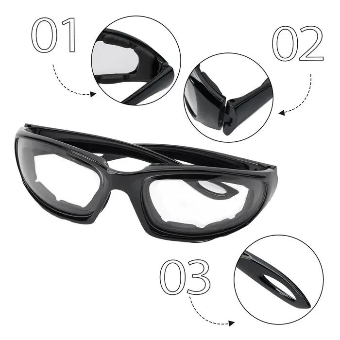 Lunettes de Cuisine Sans Larmes pour Hacher et Emincer sans Pleurer Accessoire Pratique pour Toutes les Formes de Visage Occasions Spéciales Cuisine Familière