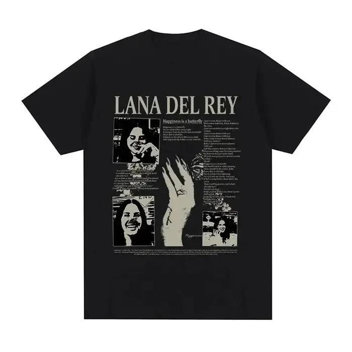 Chanteur Lana Del Rey imprimé T-Shirt femmes mode Hip Hop hommes t-shirts Streetwear Harajuku