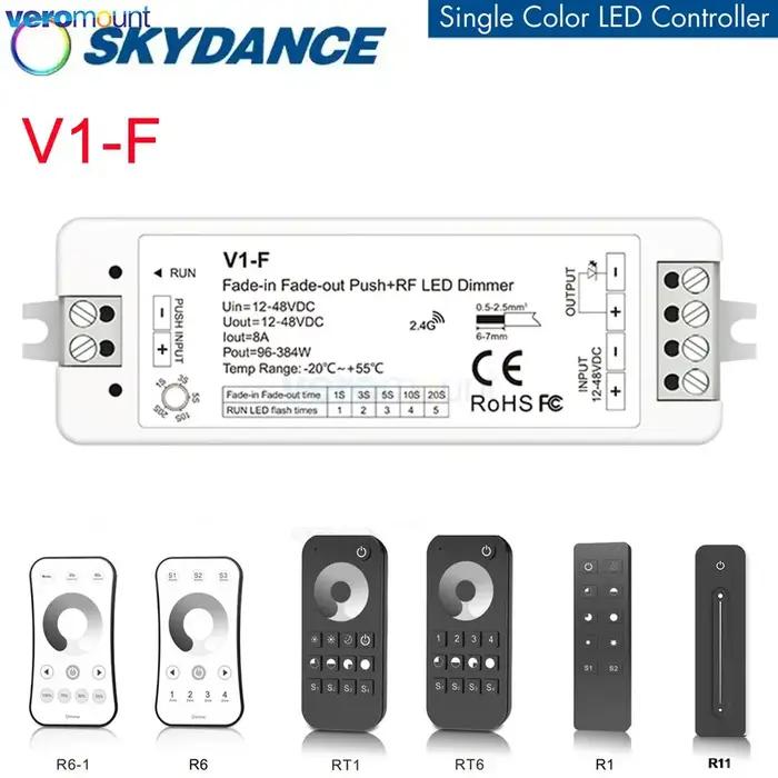 Skydance DC12V 24V 48V V1-F LED de contrôle variateur décoloration 5 vitesses de décoloration poussé