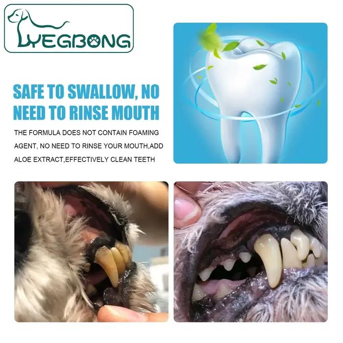 Yegbong dentifrice pour animaux de compagnie pour chiens haleine fraîche nettoyage buccal mauvaise haleine nettoyage de Plaque dentaire soin des chats dentifrice comestible
