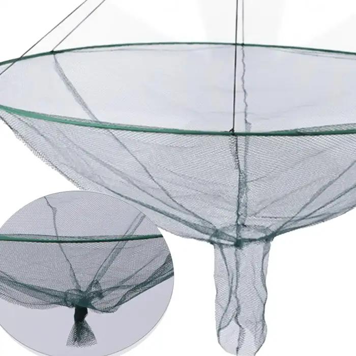 Filet rond pour crabes et poissons chats filet de pêche pont pliables poissons chats pêche extérieure aventures pêche quai pont jetée