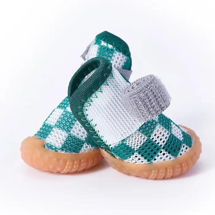 Chaussures pour animaux de compagnie chaussons pour chiots pour petits chiens chaussée chaude été respirant bottes