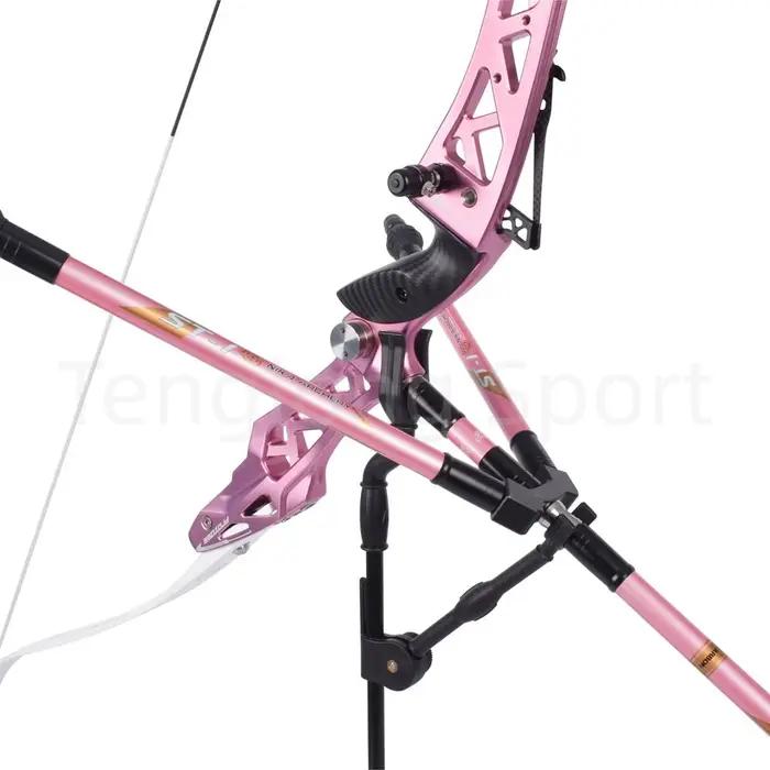 Nika – barre stabilisatrice pour arc Recurve, en Fiber de carbone, couleur blanc et rose, 1 ensemble