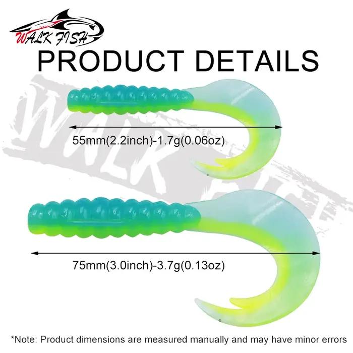 ObPK FISH-Leurres de pêche souples en forme de ver, appâts de basse, bonne action, natation, haute q