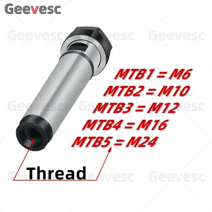 Tige conique Morse MTA MT1 MT2 MT3 MT4 MT5 ER11 ER16 ER20 ER25 ER32 ER40 vtt traction arrière fileta