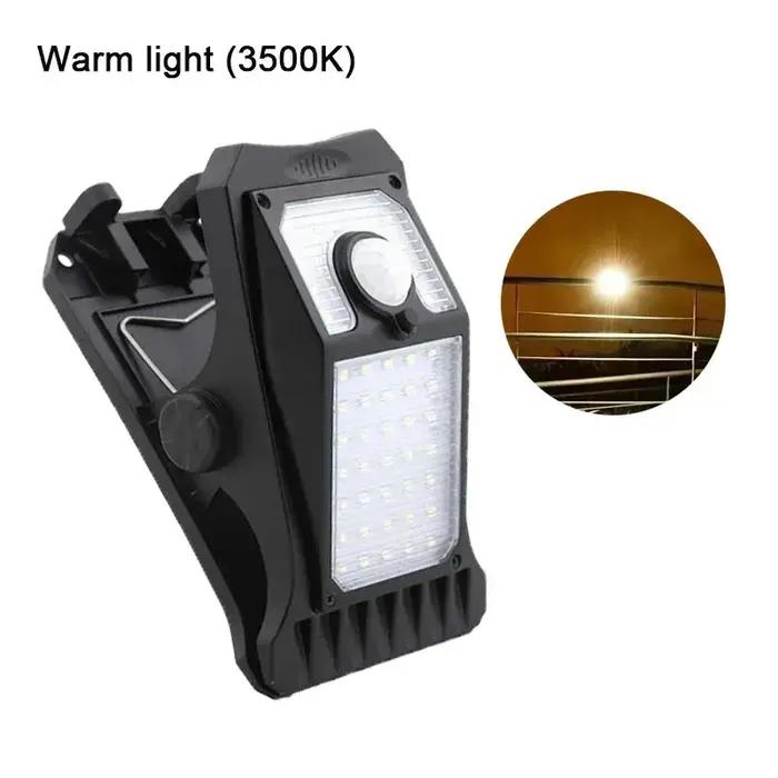 Lampe solaire LED d'extérieur à clipser avec détecteur de mouvement