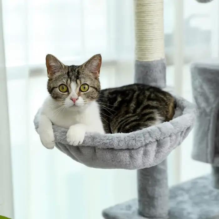 Arbre à Chat pour Grands Chats Adultes avec Super Grand Perchoir Supérieur, Tour pour Grands Chats a