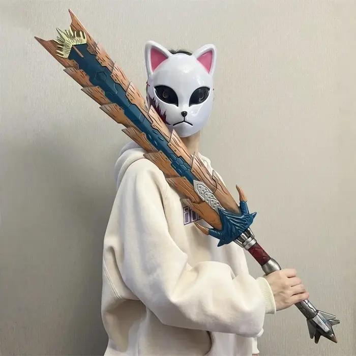 Épée Katana Zinogre Monster Hunter, Lames de Couteau Buster, Grand Sabre de Transformation Héroïque 1:1 pour Cosplay Accessoire de jeu de rôle en caoutchouc PU pour la sécurité