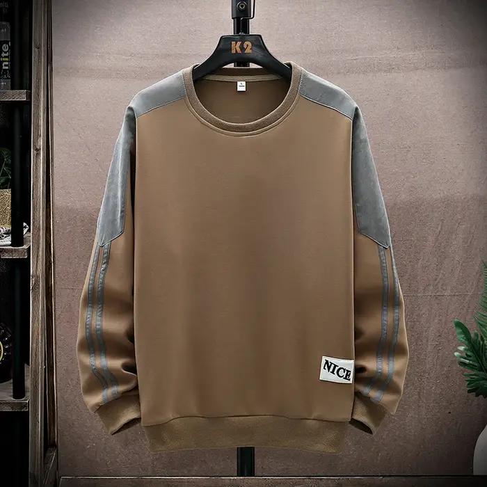 Pull à manches longues de grande taille pour hommes, col rond, sports d'automne, marque de mode Hong Kong, pull At M-8XL vêtements pour hommes