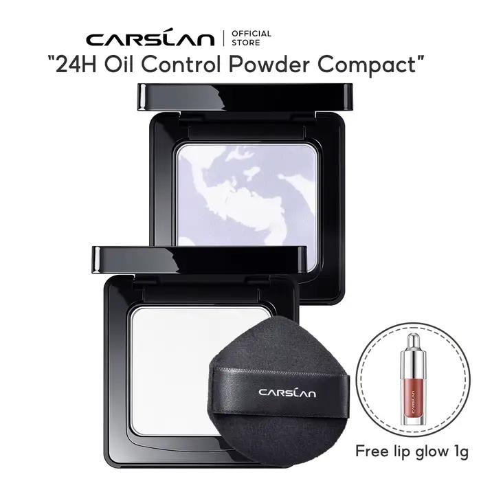 CARSLAN rester mat visage pressé poudre compacte 24H longue durée contrôle de l'huile translucide po