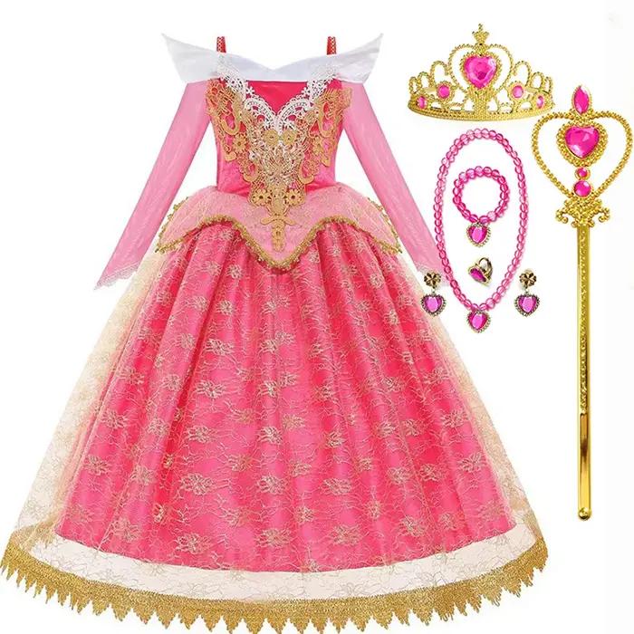 Robe de princesse Cosplay la belle au bois dormant pour filles, Costume de princesse raiponce la rei
