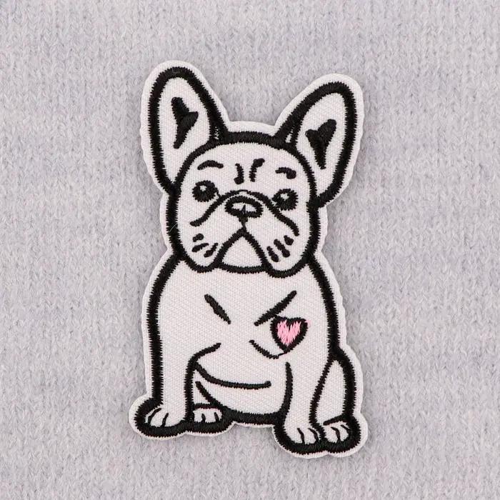 Patch Bouledogue Mignon Brodé Polyester Accessoire Vêtements Robe Jean Chapeau Occasions Spéciales
