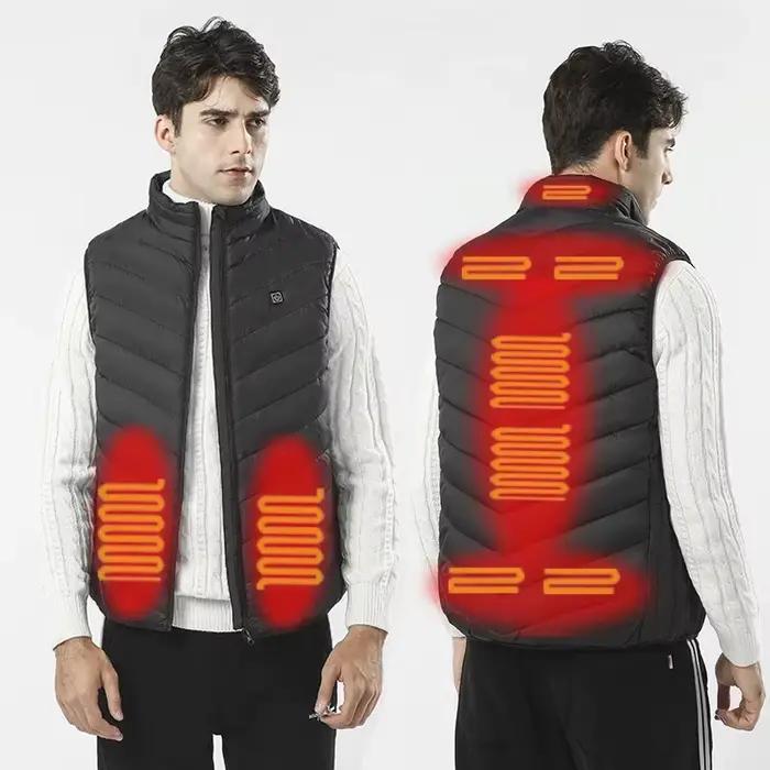 Veste thermique chauffante électrique intelligente en coton pour hommes et femmes, avec chauffage infrarouge, pour activités hivernales et randonnées