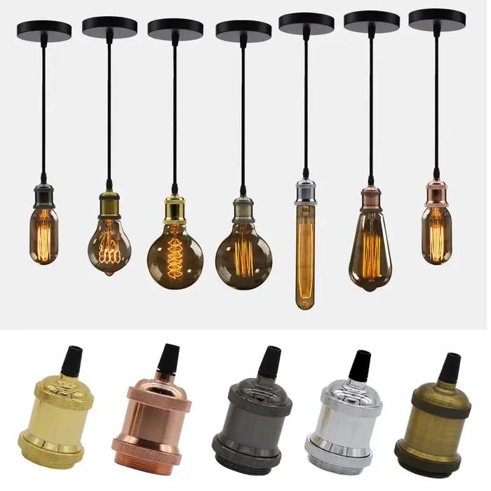Lampes suspendues en aluminium lampe industrielle Vintage nordique Loft lampe suspendue E27 90-265V
