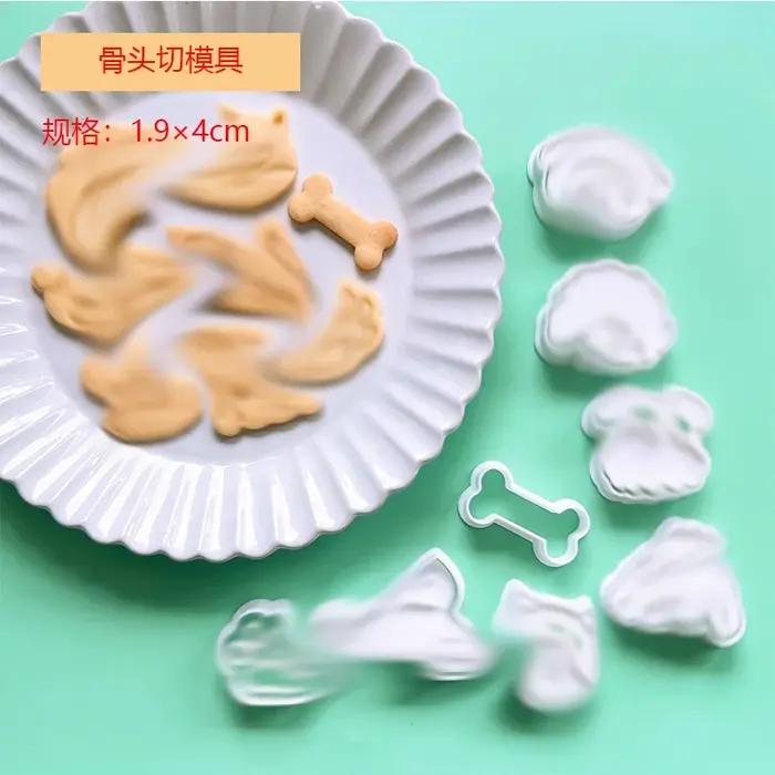 Patte chien gâteau emporte-pièces en plastique bricolage 3D moule de cuisson biscuits coupe