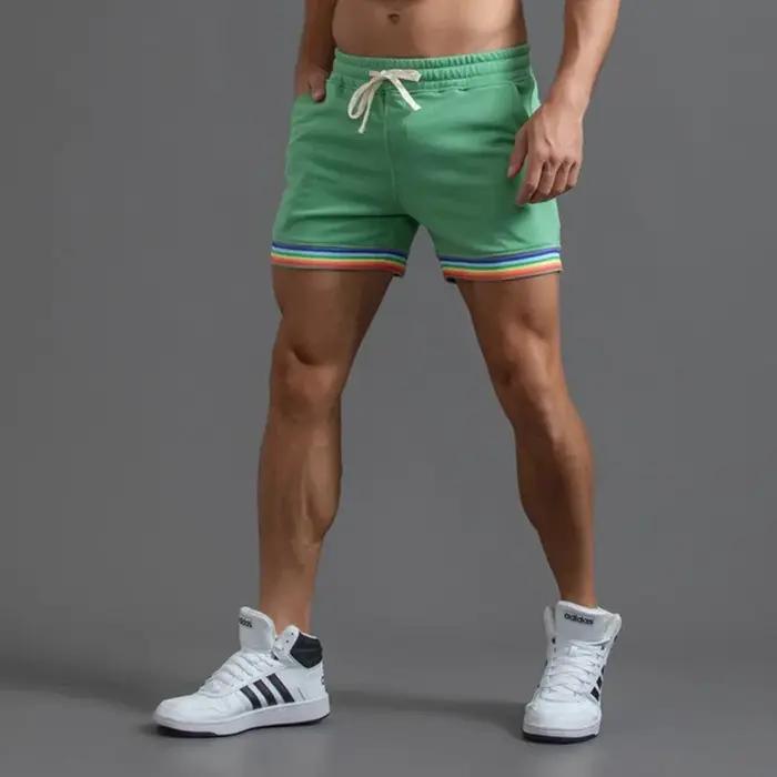 Short Crossfit en coton pour hommes, respirant, pour Sport, course à pied, imprimé, décontracté, jog