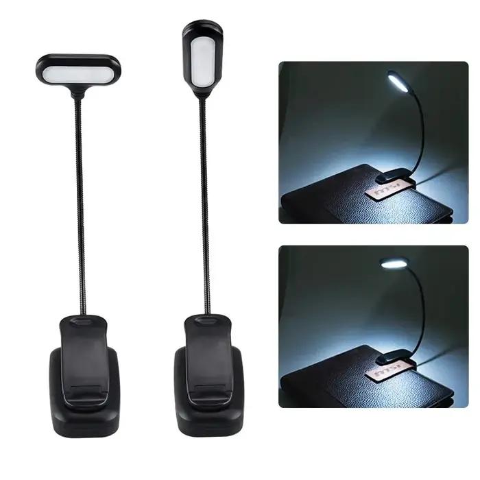 Lampe LED réglable à clipser pour livre, alimentée par batterie, Flexible, pour étude, apprentissage