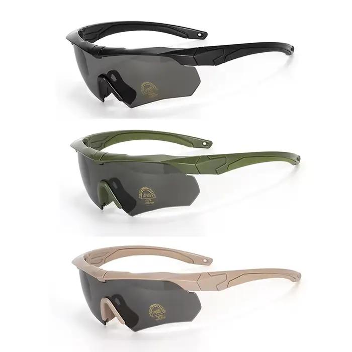 Lunettes tactiques polarisées 3 lentilles interchangeables pour chasse et sports outdoor protection vent poussière confort et sécurité