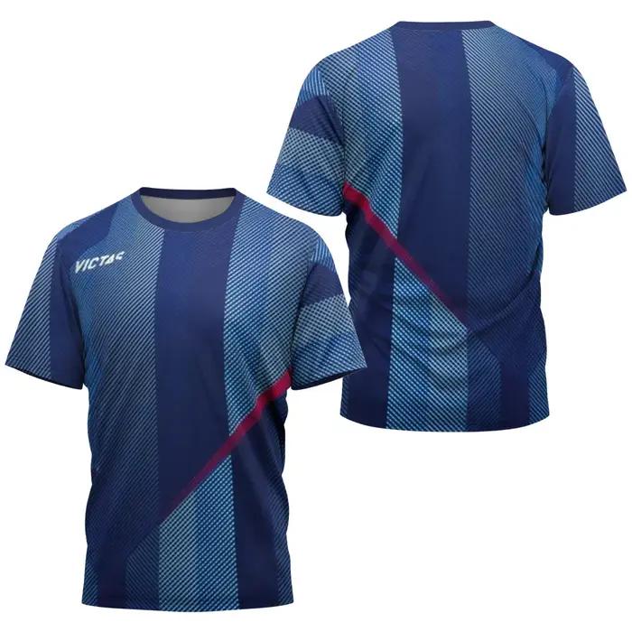 T-shirt pour homme, vêtements de sport de tennis de table, vêtements de fitness en plein air, t-shirt décontracté à manches courtes, col rond, t-shirt surdimensionné
